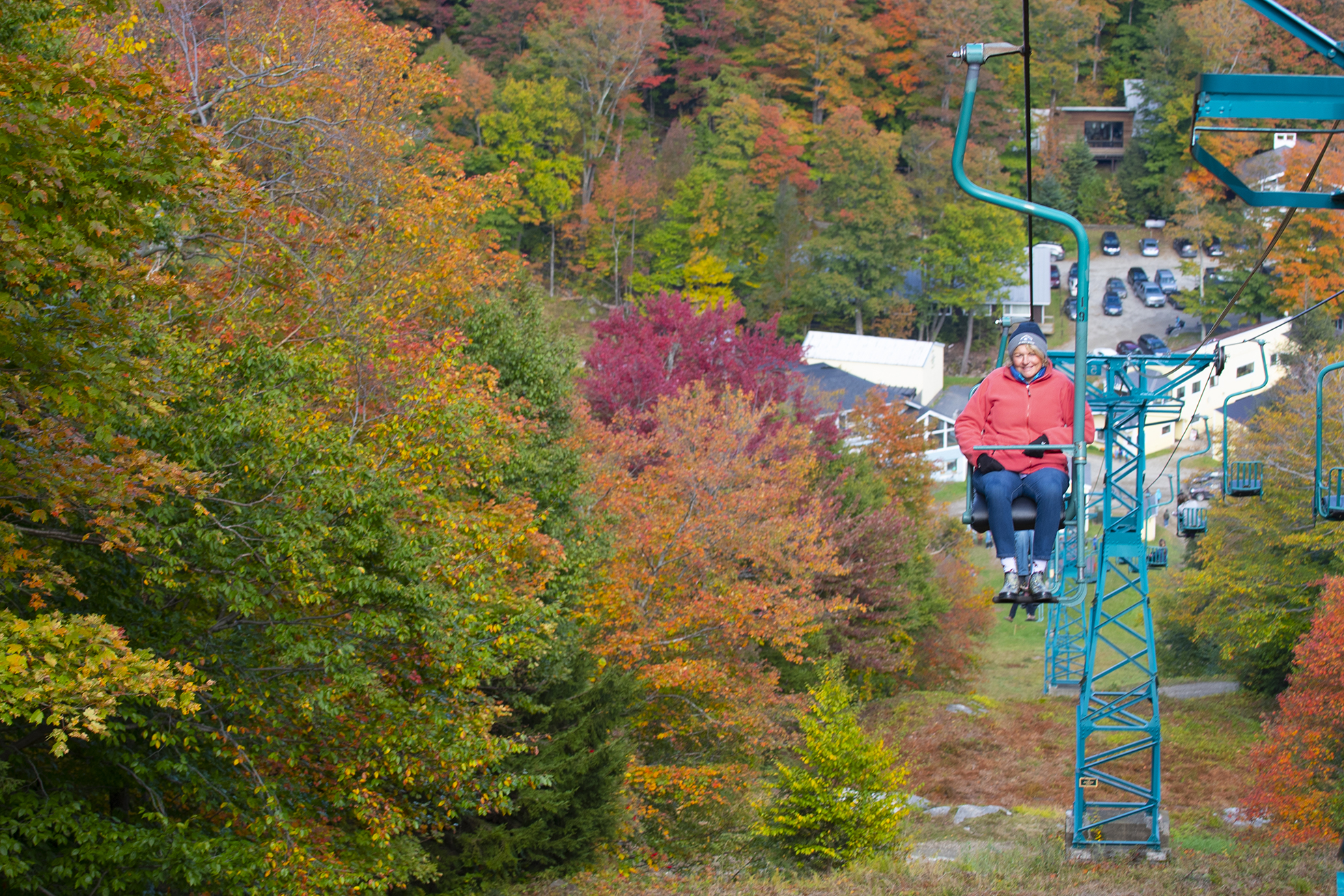 Reader submitted foliage photo from the Mad River Glen Single Chair from Sandy Macys.